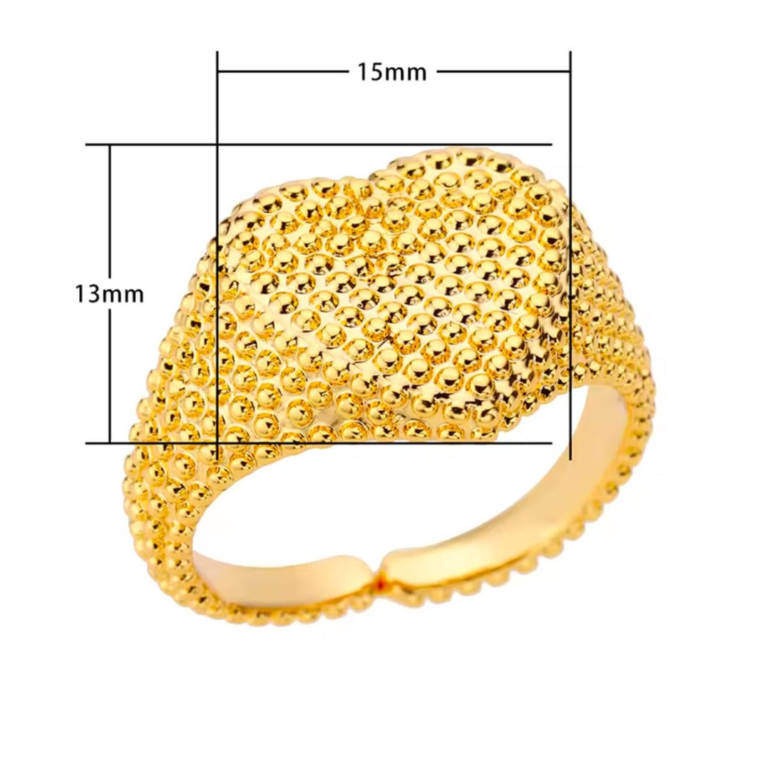 Carry me Adore™ Anillo ajustable de acero inoxidable - Podios