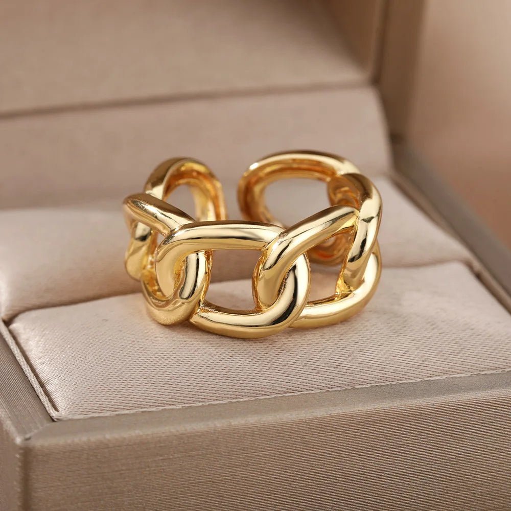 Carry me Chain™ Anillo ajustable de acero inoxidable - Podios