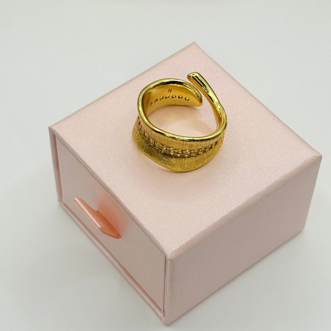 Carry me Craft - anillo ajustable bañado en oro de 18k - Podios