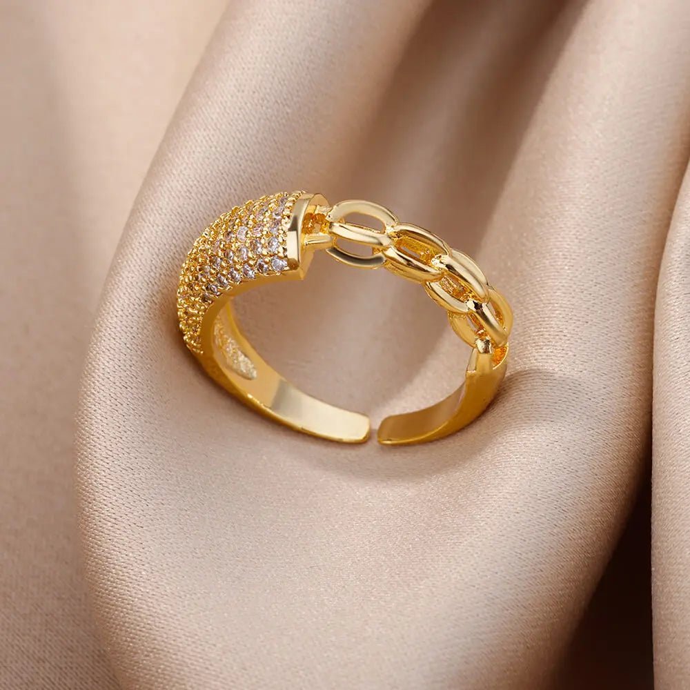 Carry me Elegance™ Anillo ajustable de acero inoxidable - Podios