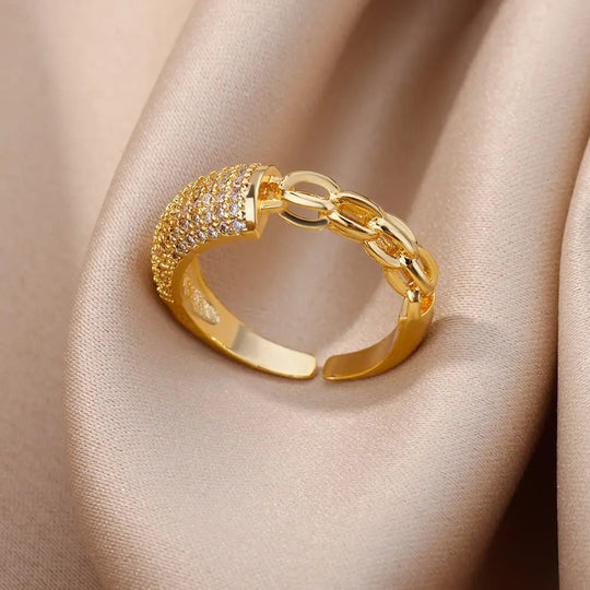 Carry me Elegance™ Anillo ajustable de acero inoxidable - Podios