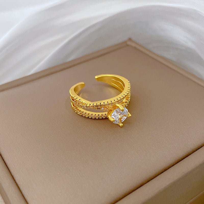 Carry me Joy - anillo ajustable bañado en oro de 18k - Podios
