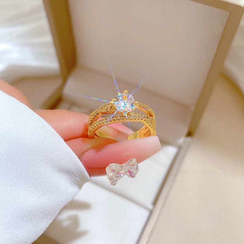 Carry me Joy - anillo ajustable bañado en oro de 18k - Podios