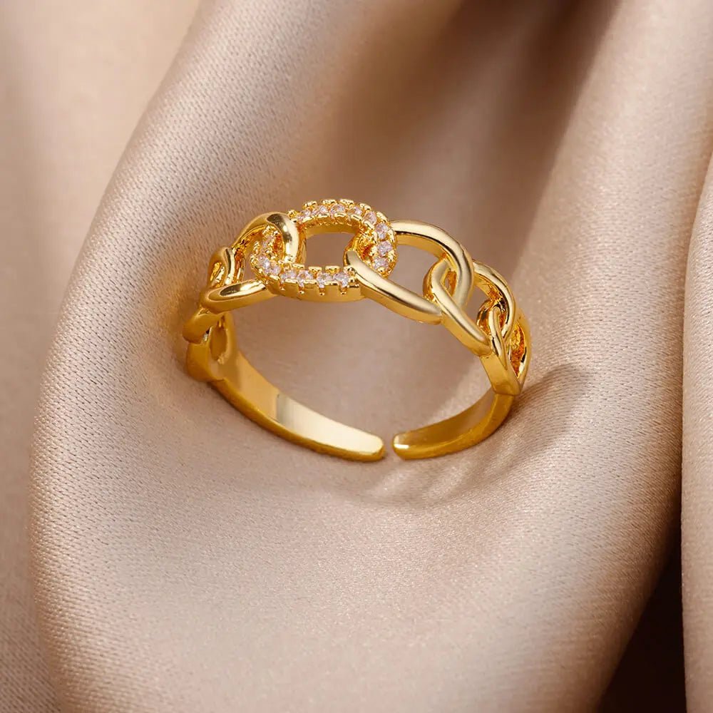 Carry me Link™ Anillo ajustable de acero inoxidable - Podios