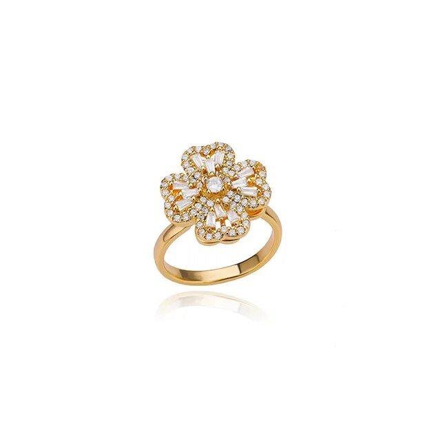 Carry me LUCKY™ Anillo antiestrés giratorio de trébol de 4 hojas - Podios