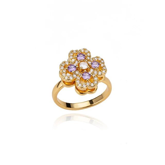 Carry me LUCKY™ Anillo antiestrés giratorio de trébol de 4 hojas - Podios