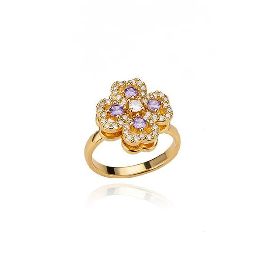 Carry me LUCKY™ Anillo antiestrés giratorio de trébol de 4 hojas - Podios