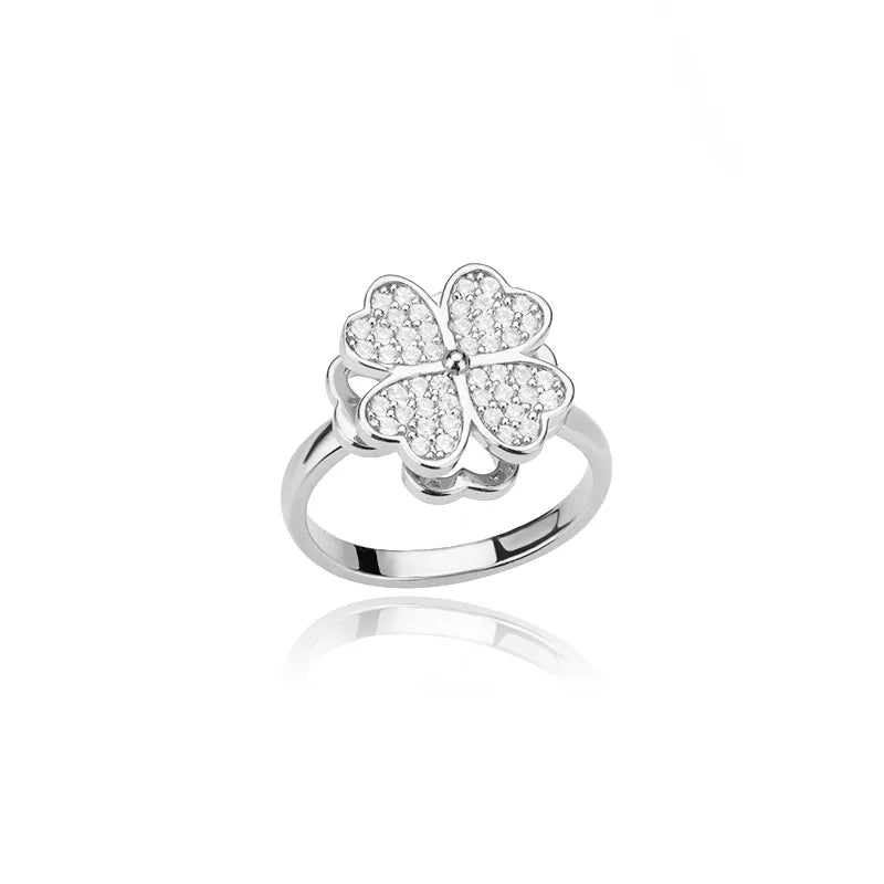 Carry me LUCKY™ Anillo antiestrés giratorio de trébol de 4 hojas - Podios