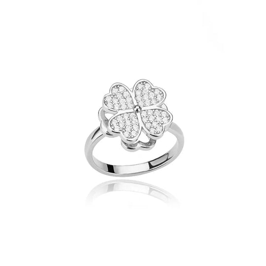Carry me LUCKY™ Anillo antiestrés giratorio de trébol de 4 hojas - Podios