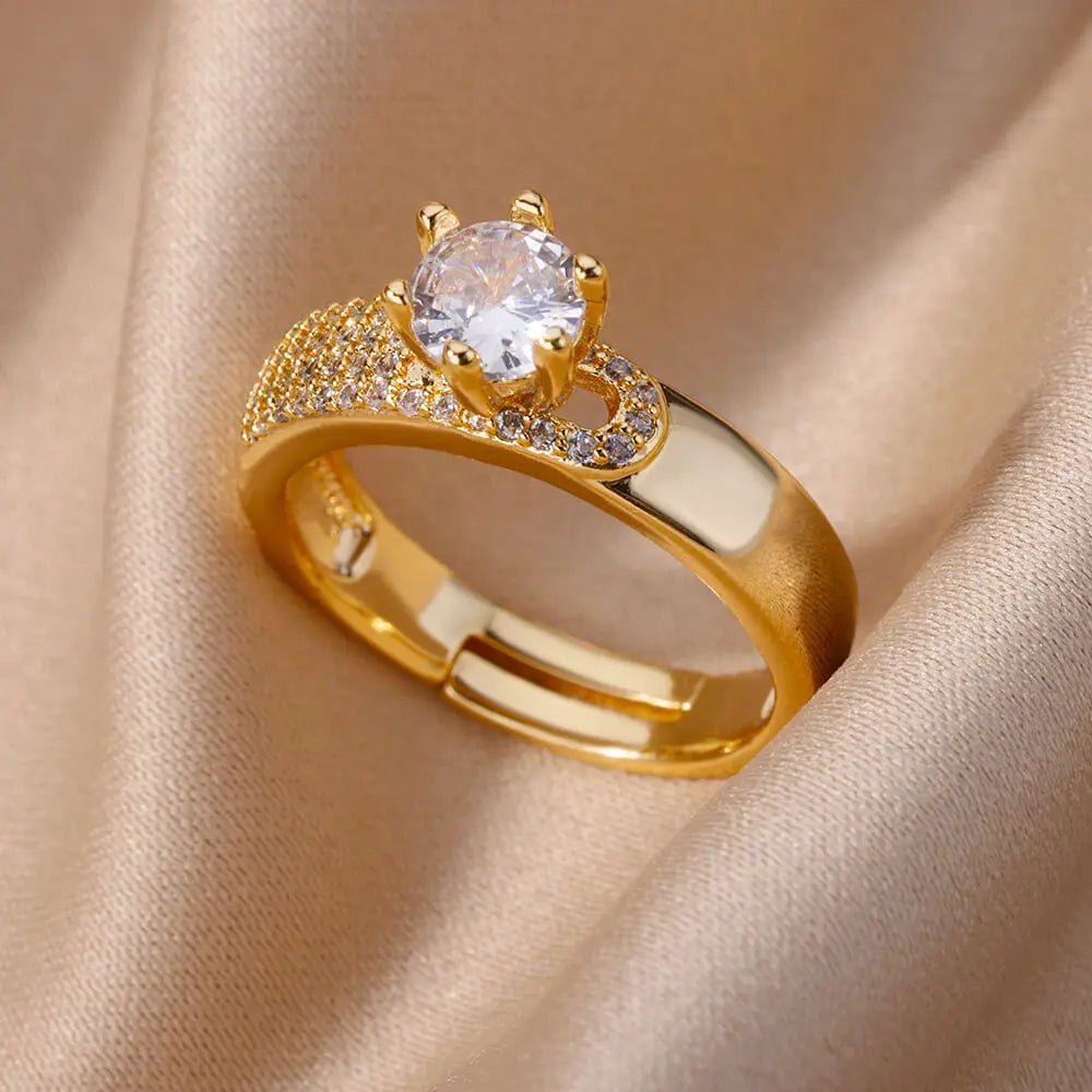 Carry me Luxury™ Anillo ajustable de acero inoxidable - Podios