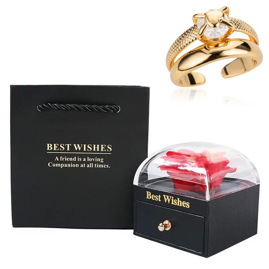 Carry me ONE™ Exclusivo anillo de corazón en doble capa, acero inoxidable y ajustable - Podios