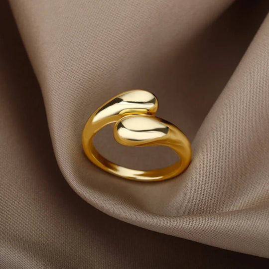 Carry me WAVE™ Anillo de doble onda - acero inoxidable y ajustable - Podios