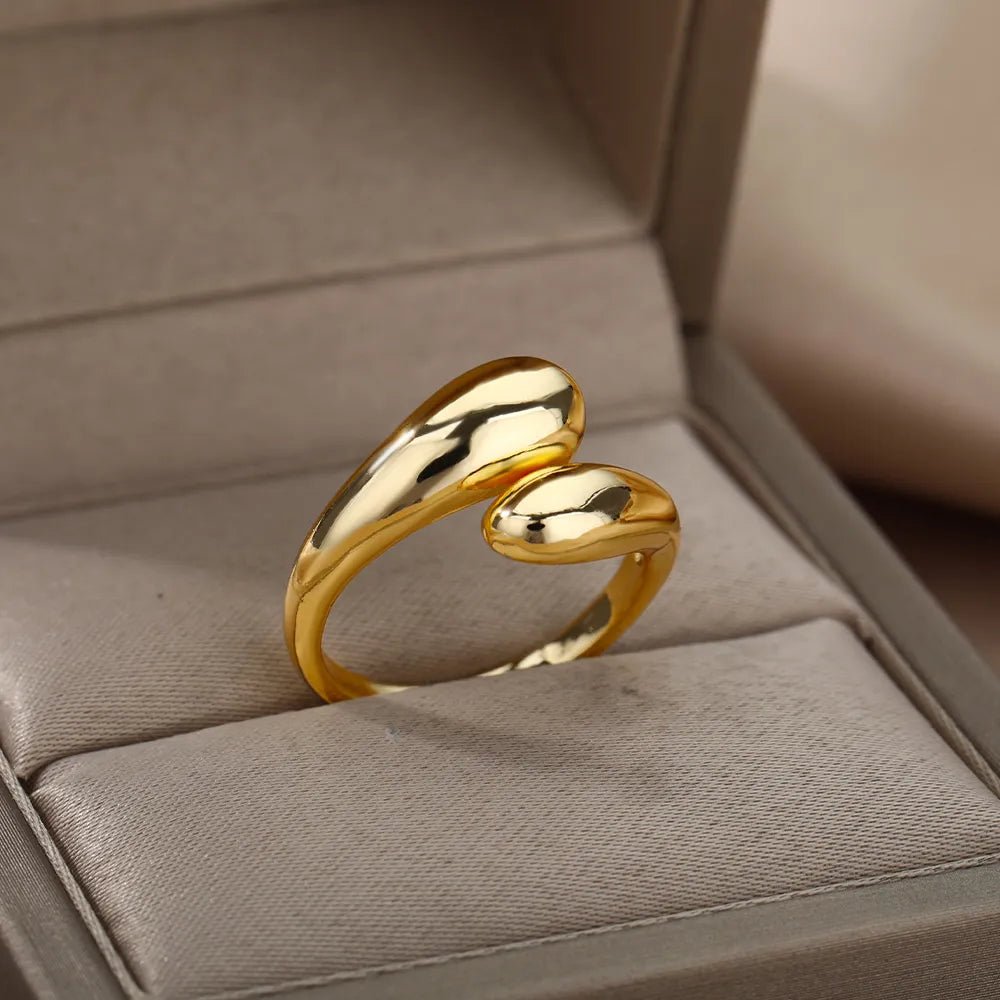 Carry me WAVE™ Anillo de doble onda - acero inoxidable y ajustable - Podios