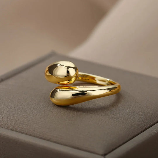 Carry me WAVE™ Anillo de doble onda - acero inoxidable y ajustable - Podios