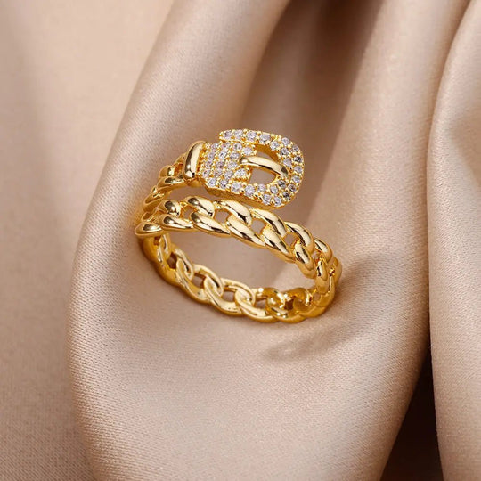 Carry me ZRX™ Anillo ajustable de acero inoxidable - Podios