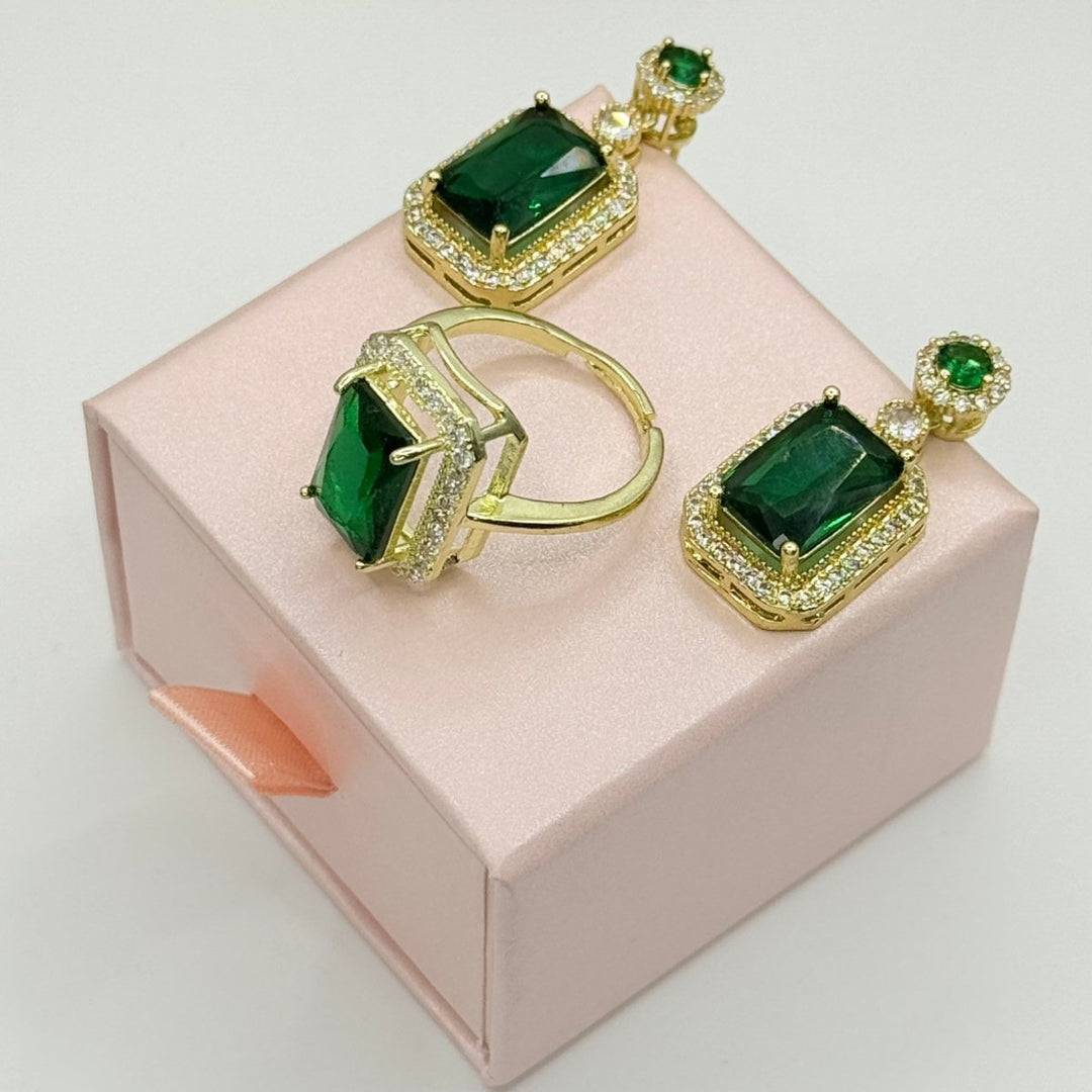 Conjunto Esperanza Premium - collar y aros bañados en oro de 18k - Podios