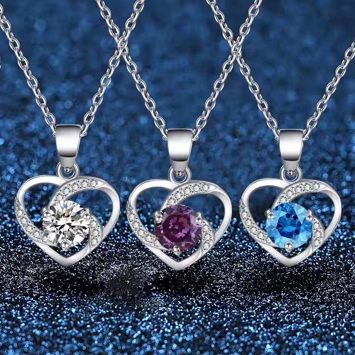 Glacial Glamour Rose Premium™ Collar de plata 925 con circón en Caja de Rosa - Podios