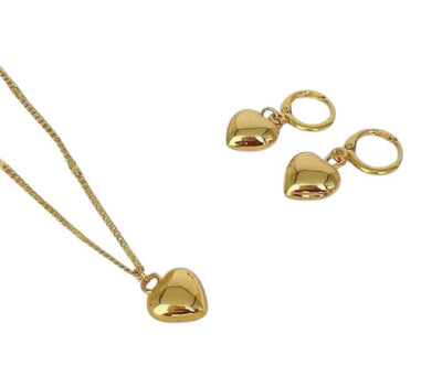 Golden Promise™ Conjunto de collar y aros enchapados en oro 18k