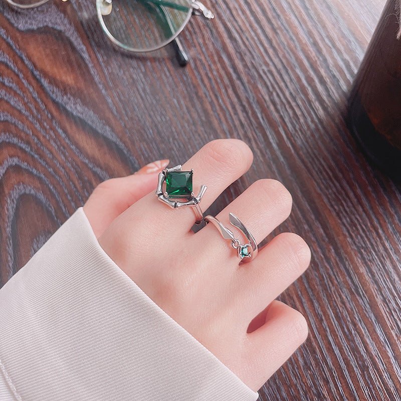 Green Exclusive Collection - anillo ajustable plateado - Podios
