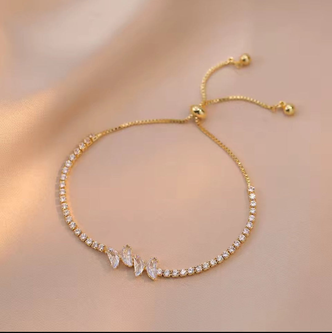 Pulsera de Mariposas Tu & Yo - ajustable y bañada en oro 18k - Podios