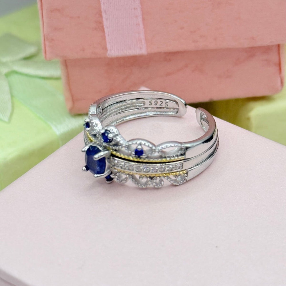 Queen Exclusive Collection - anillo ajustable de plata 925 - Podios