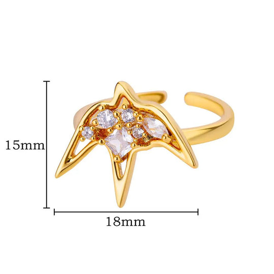 Anillo de golondrina de circones - Podios