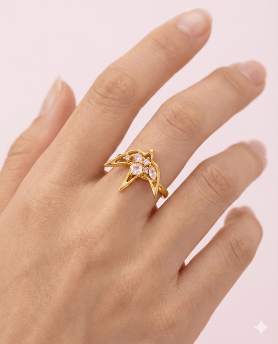 Anillo de golondrina de circones - Podios