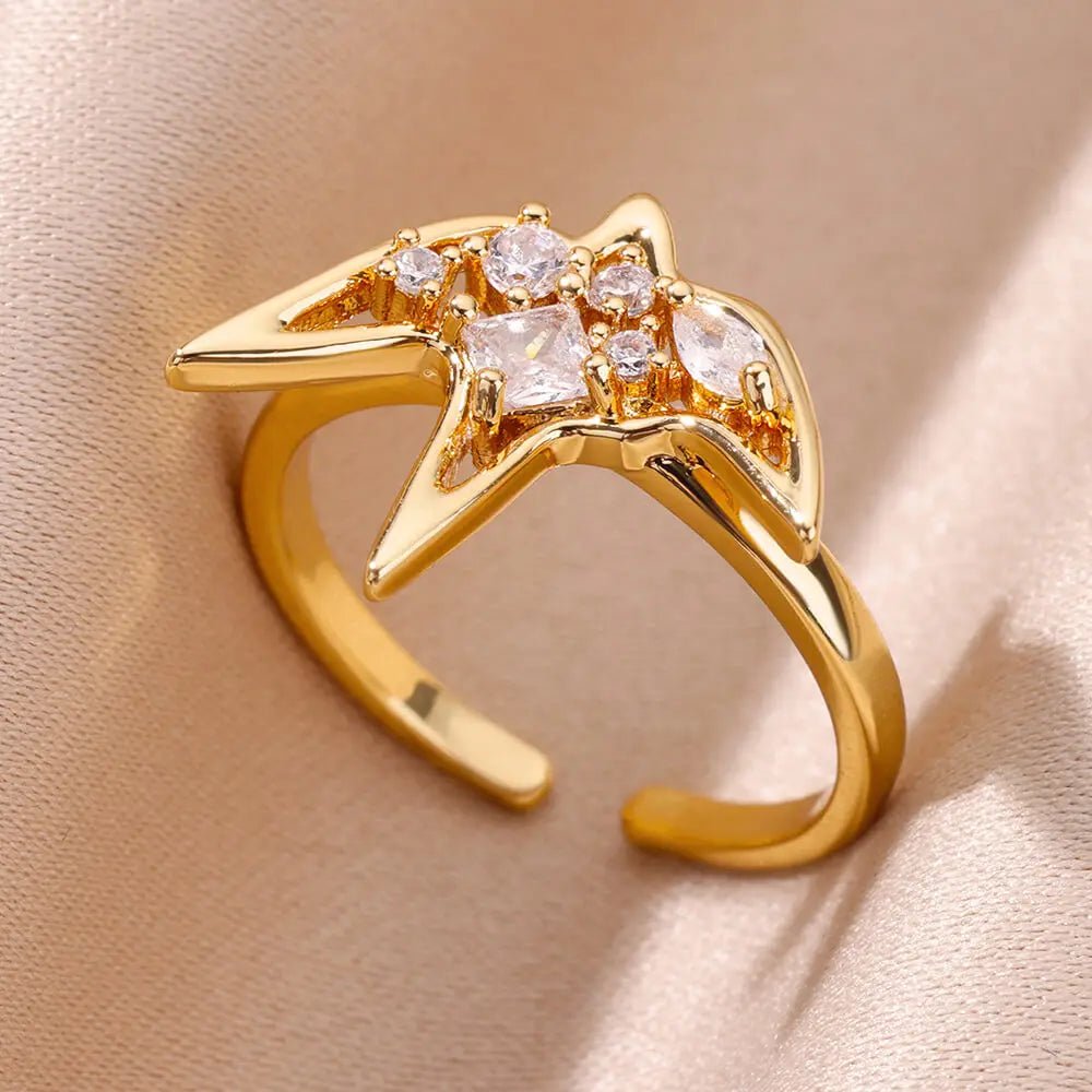 Anillo de golondrina de circones - Podios