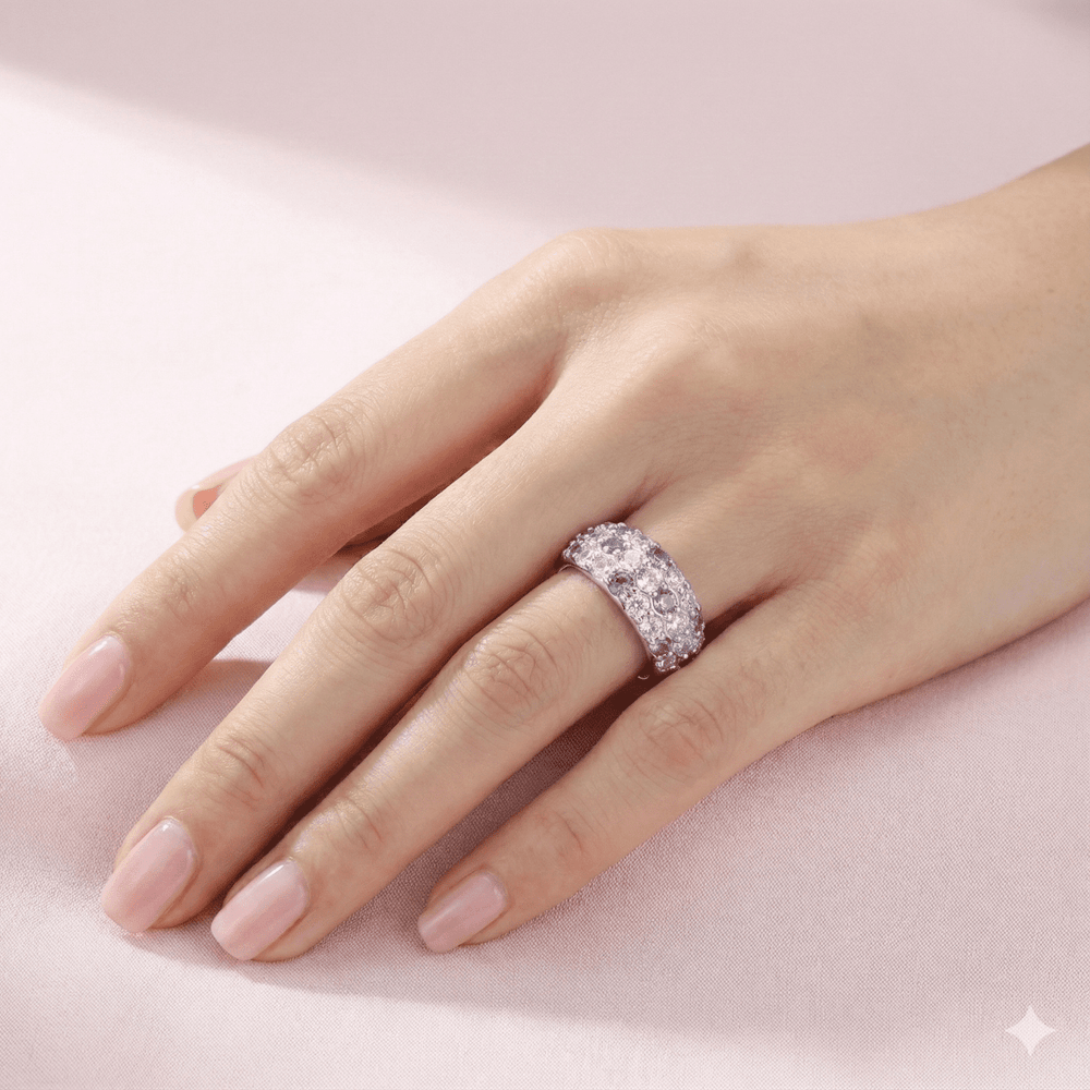 Anillo Lavand Bright - Anillo ajustable en plata 925 con brillantes - Podios