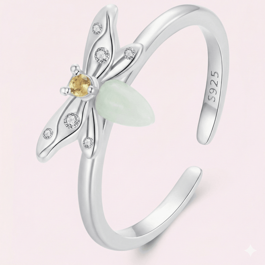 Anillo Luz en tu camino - Anillo ajustable de Plata 925 con luz que brilla en la oscuridad - Podios