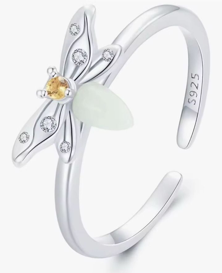 Anillo Luz en tu camino - Anillo ajustable de Plata 925 con luz que brilla en la oscuridad - Podios