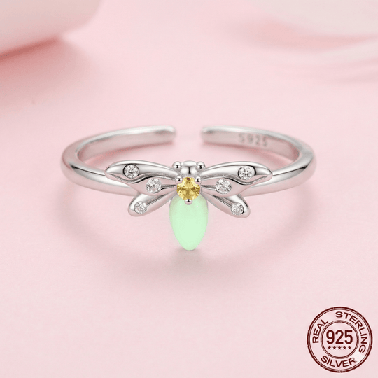 Anillo Luz en tu camino - Anillo ajustable de Plata 925 con luz que brilla en la oscuridad - Podios