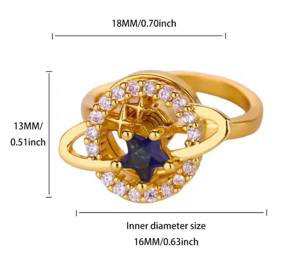 Anillo Saturno Giratorio - Podios