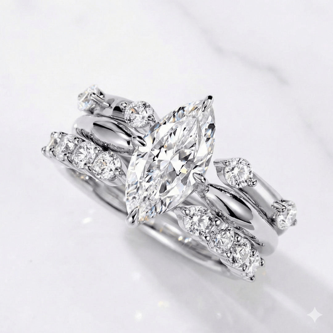 Anillo Triple Encanto - Tres en Uno - Ajustable y Enchapados en Plata 925 - Podios