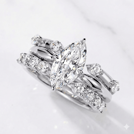 Anillo Triple Encanto - Tres en Uno - Ajustable y Enchapados en Plata 925 - Podios