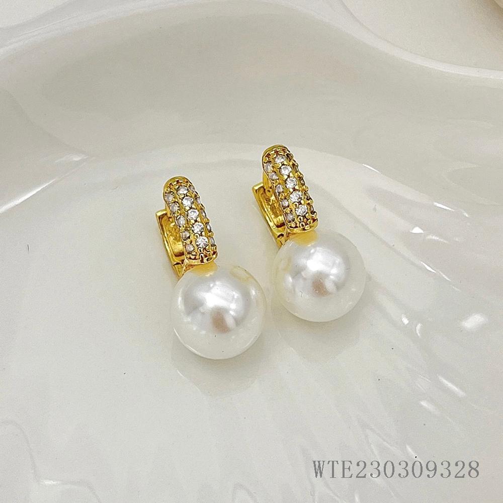 Aros Arpa Lumiere Collection - aros de perlas cultivadas enchapadas en oro de 18k - Podios