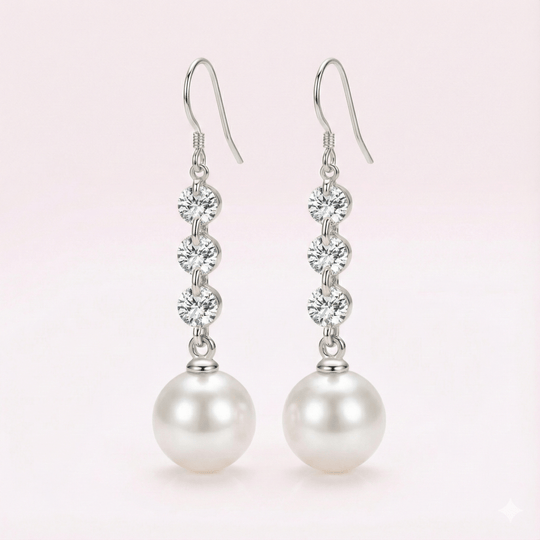 Aros Colgantes de Perla: Elegancia y estilo en joyería - Podios