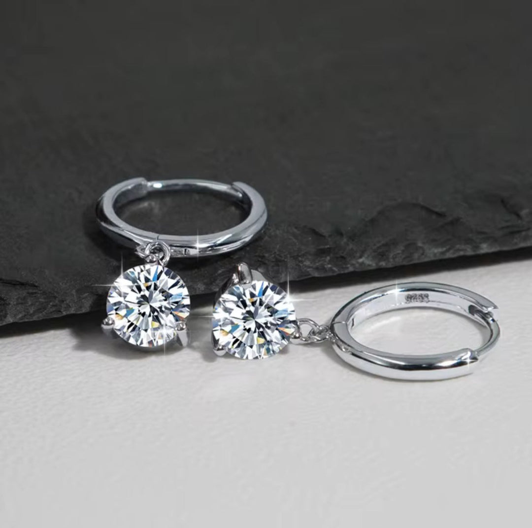 Aros Single Circón Plata 925 - Podios