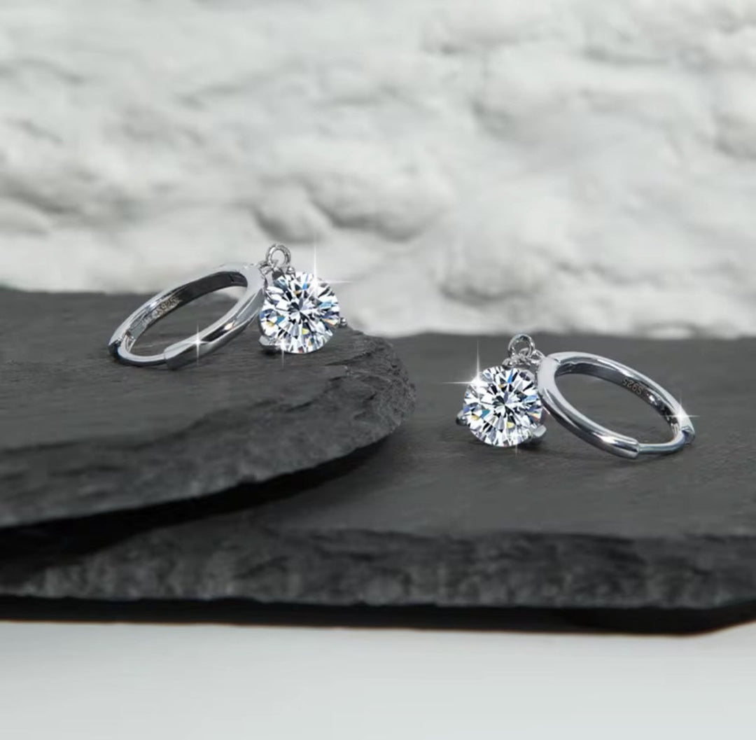 Aros Single Circón Plata 925 - Podios