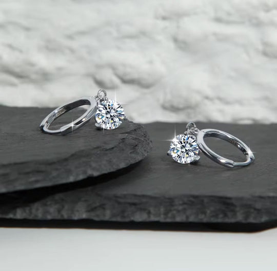 Aros Single Circón Plata 925 - Podios