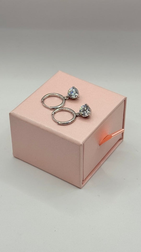 Aros Single Circón Plata 925 - Podios