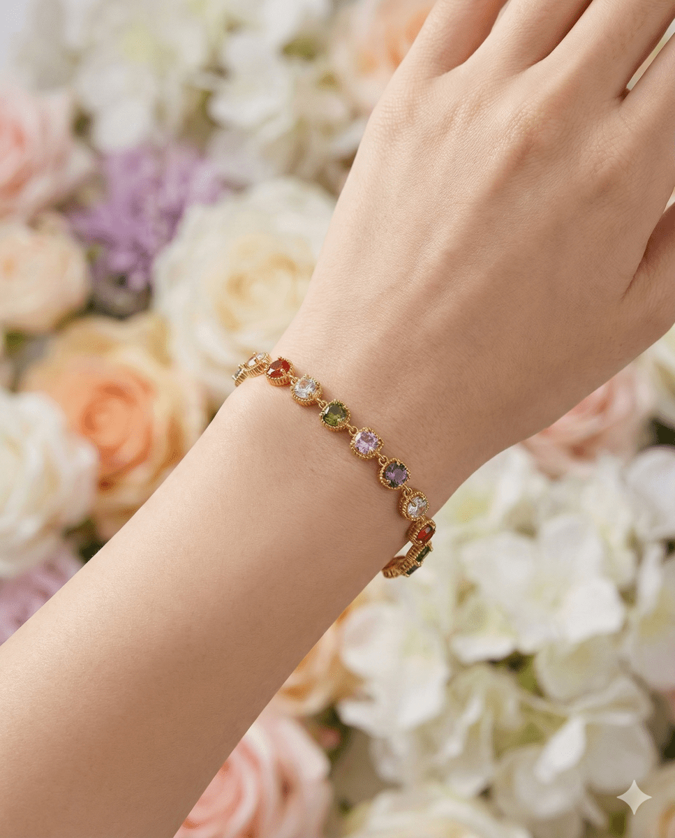 Brazalete arcoíris 5 stones - Podios