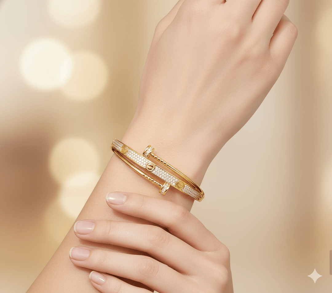 Brazalete Hammer One™ - Brazalete enchapado en oro 18 quilates - Podios