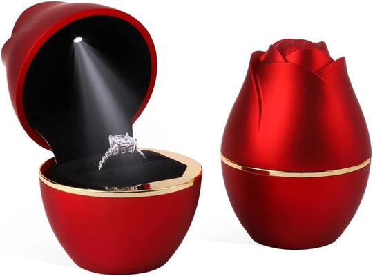 Caja de rosa con Luz LED - Podios