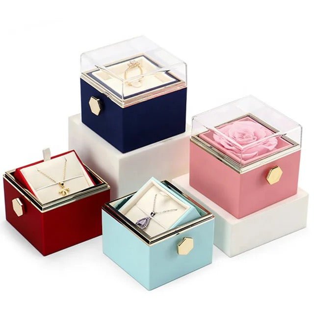 Caja giratoria de rosa eterna - Podios