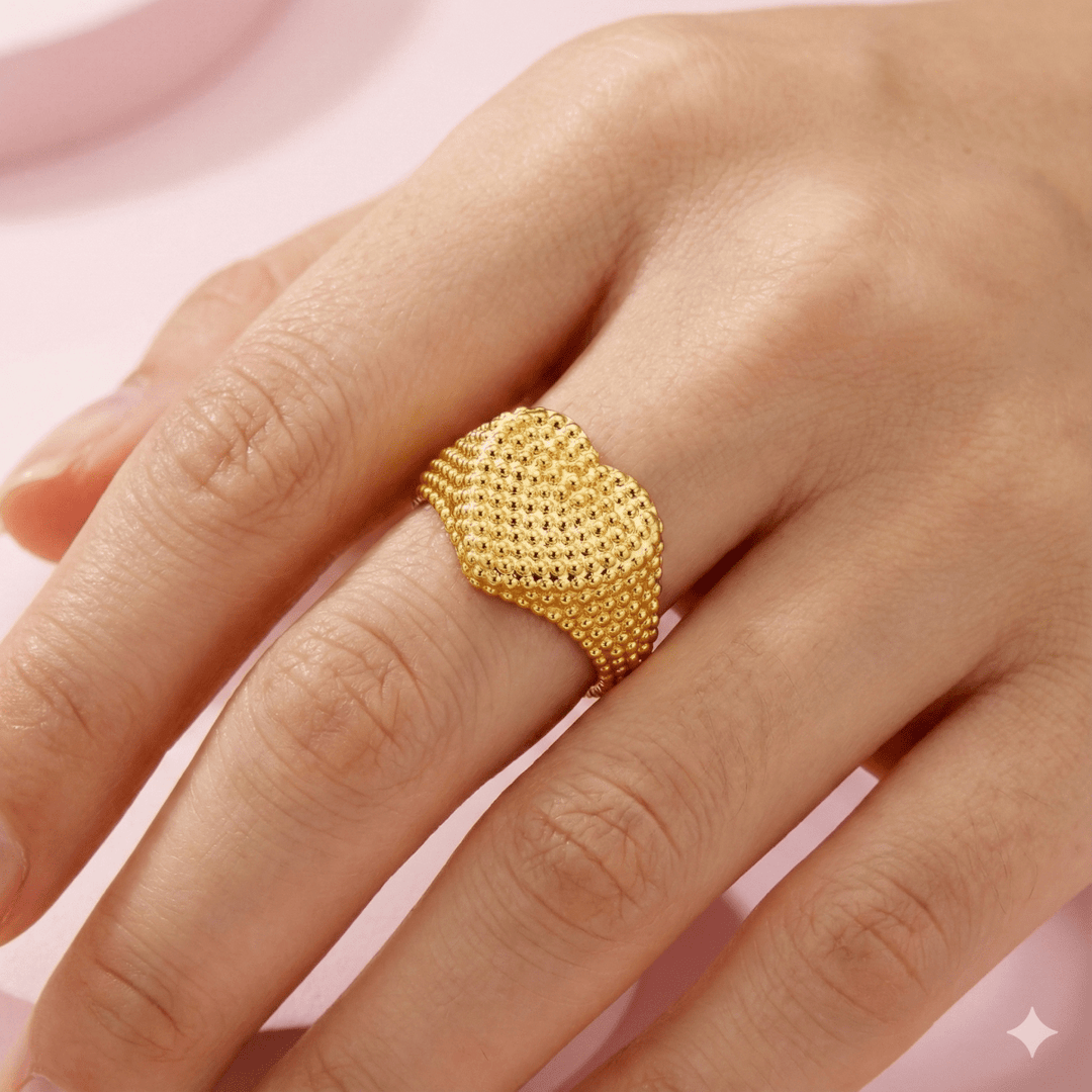 Carry me Adore™ Anillo ajustable de acero inoxidable - Podios