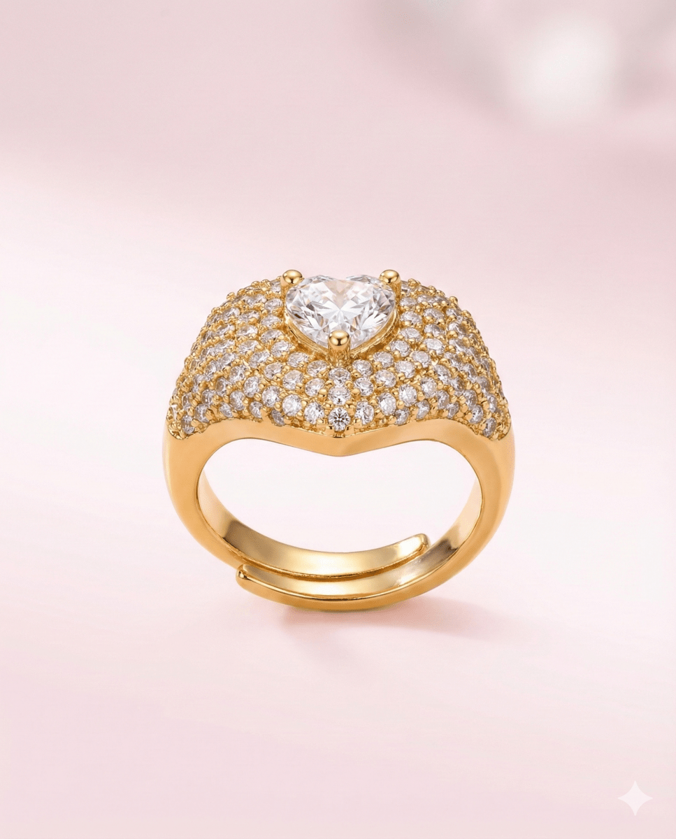 Carry me Adore - anillo enchapado en oro 18k color blanco - Podios