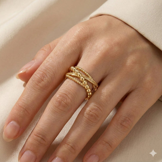 Carry me Bless™ Anillo ajustable de acero inoxidable - Podios