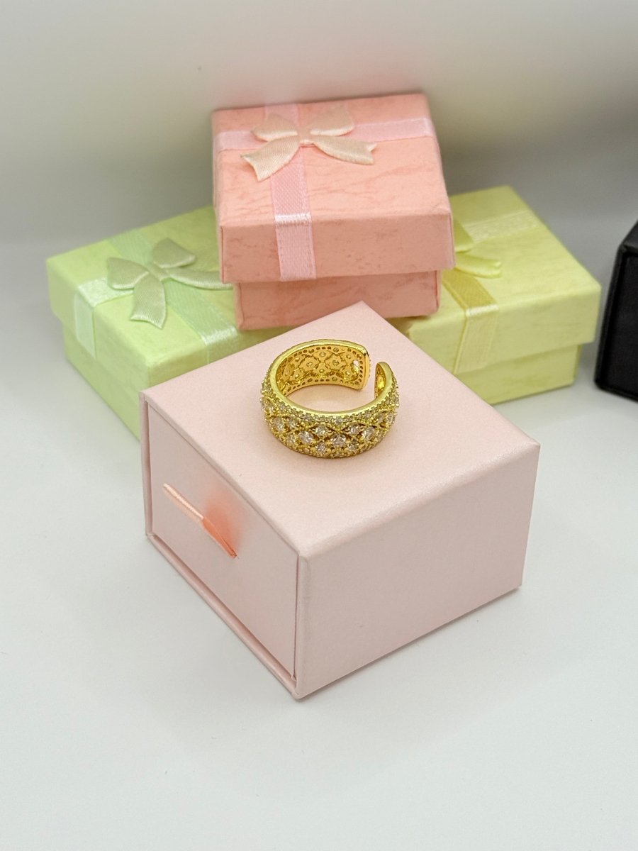 Carry me Bright - anillo ajustable bañado en oro de 18k - Podios
