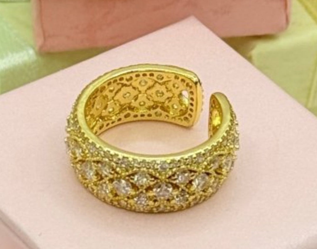 Carry me Bright - anillo ajustable bañado en oro de 18k - Podios